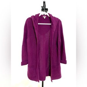 Talbots Cashmere Cotton Wool Cardigan with Hood